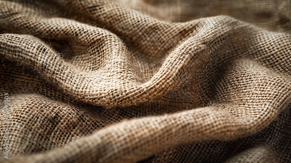 Burlap hessian sacking texture background macro close up. Burlap hessian sacking texture background macro close up.