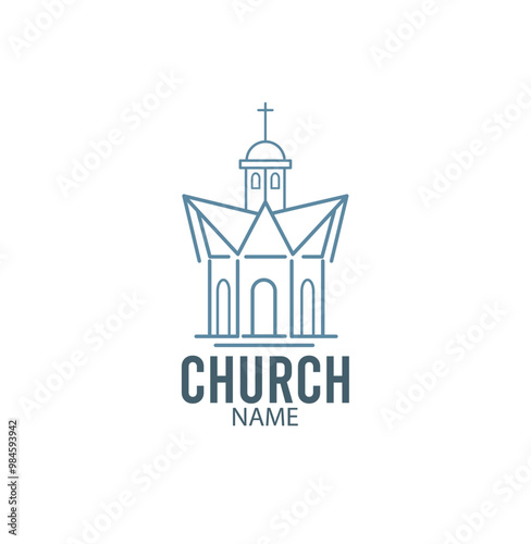 vector church logo, building, unique, simple, eps 10
