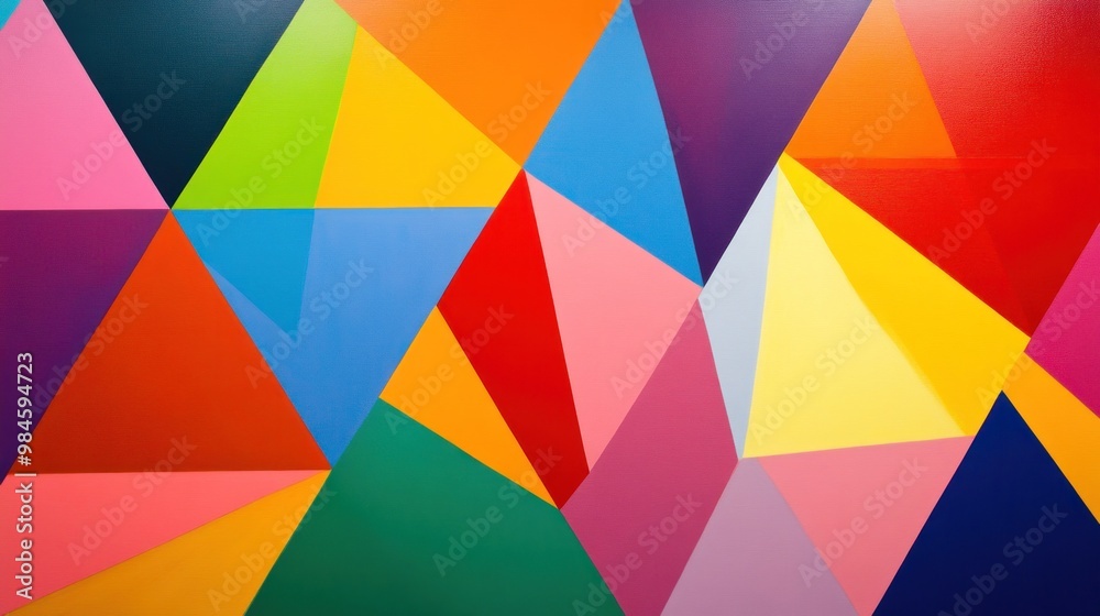 Abstract Geometric Colorful Triangles Abstract Geometric Colorful Triangles