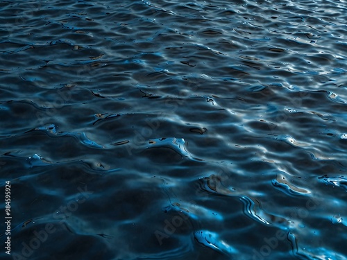 Sparkling blue water ripples texture.