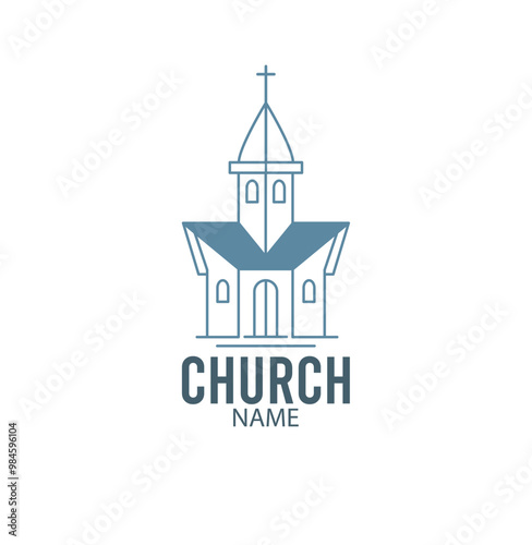vector church logo, building, unique, simple, eps 10