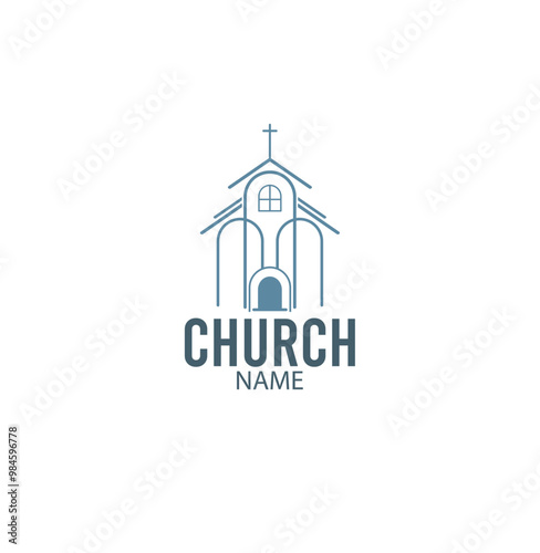 vector church logo, building, unique, simple, eps 10