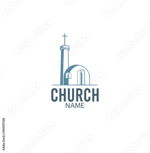 vector church logo, building, unique, simple, eps 10