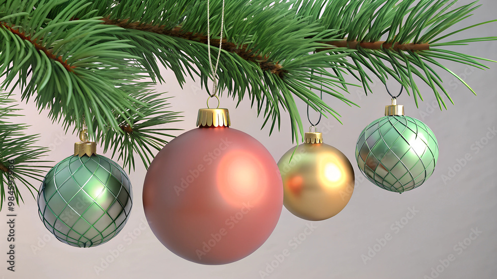 Glass balls of Christmas tree ornaments Glass balls of Christmas tree ornaments
