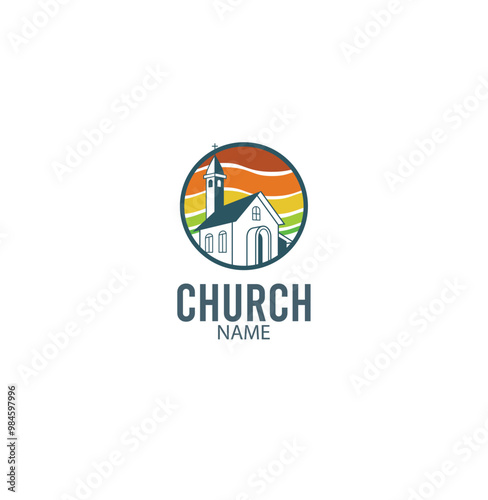vector church logo, building, unique, simple, eps 10
