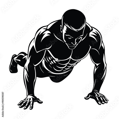 illustration of a boxer silhouette design 
