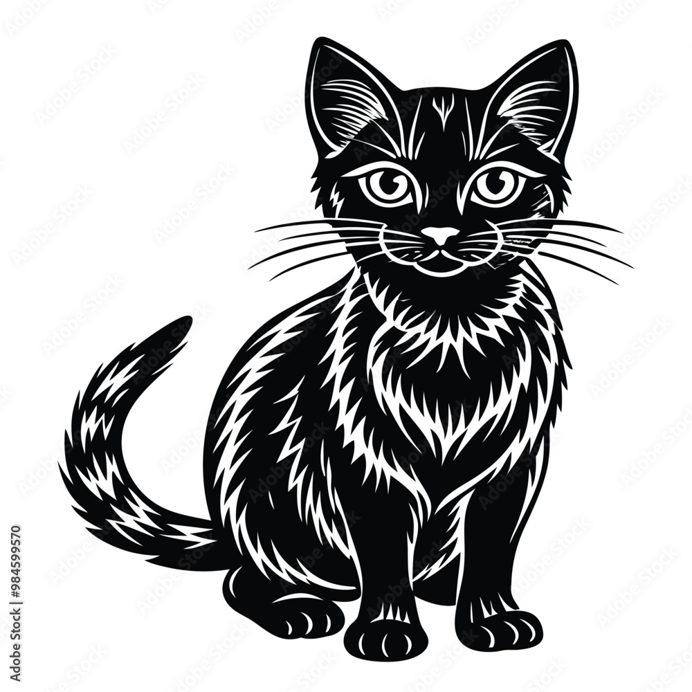 cat silhouette illustration design cat silhouette illustration design