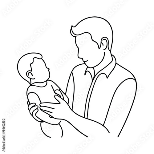 Fathers silhouette design