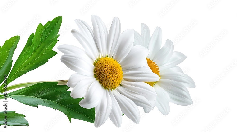 Fototapeta premium Chamomile flowers isolated on white background