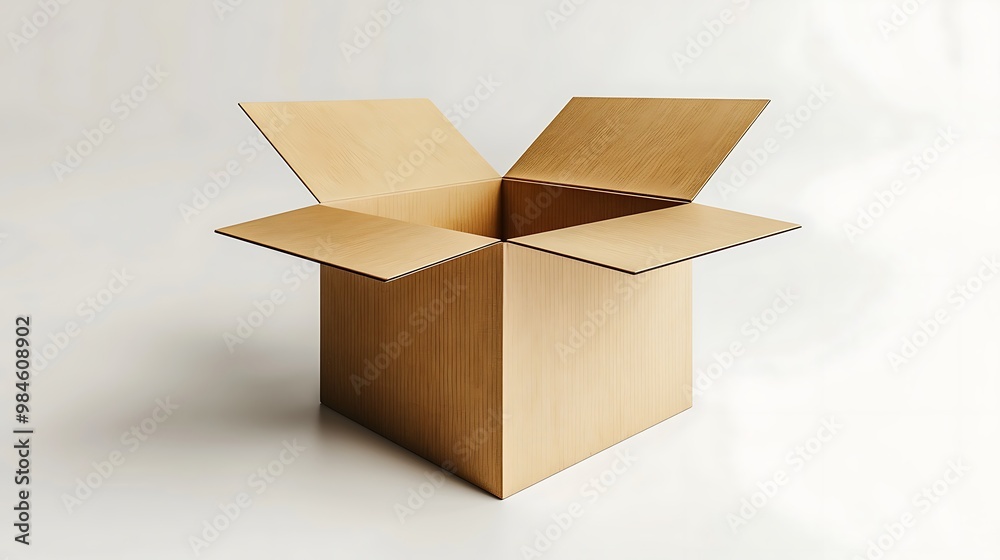 Open cardboard box isolated on white background Open cardboard box isolated on white background