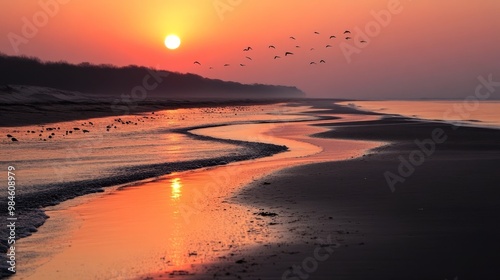 Lignano Sabbiadoro beach dawn
