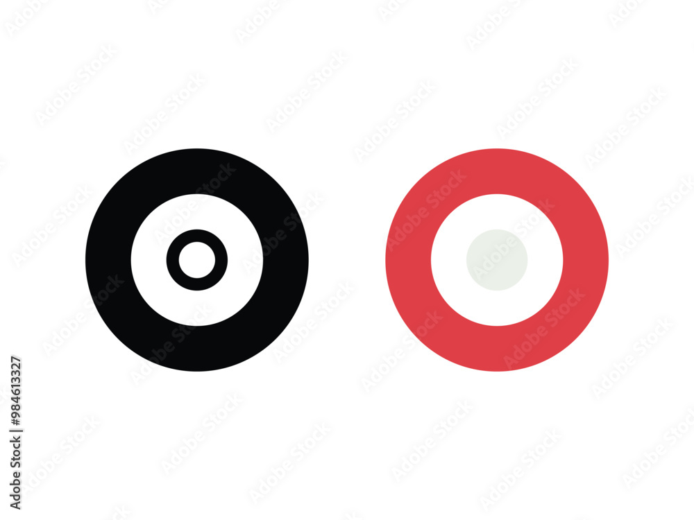Target icon on a white background Target icon on a white background