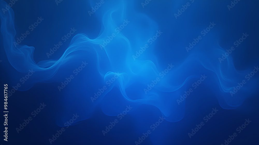 Smooth flowing fabric folds in an abstract blue form Smooth flowing fabric folds in an abstract blue form