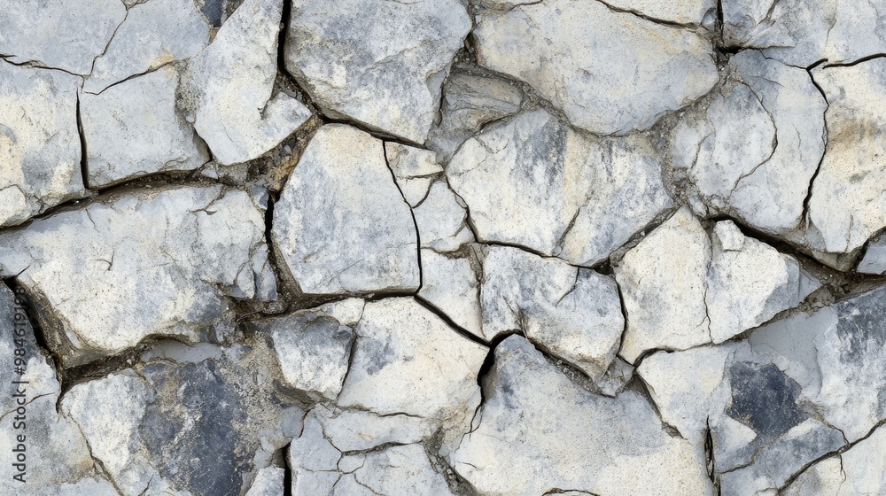 Obraz premium Cracked stone texture resulting from natural elements