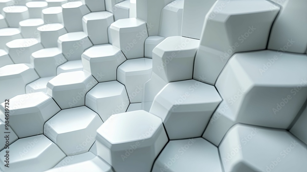 Abstract White Hexagon Pattern Abstract White Hexagon Pattern