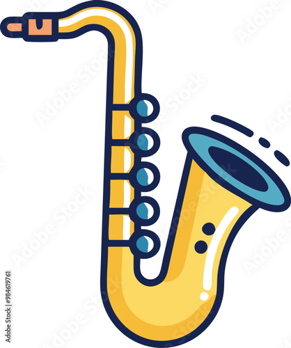 detailed saxophone vector file.