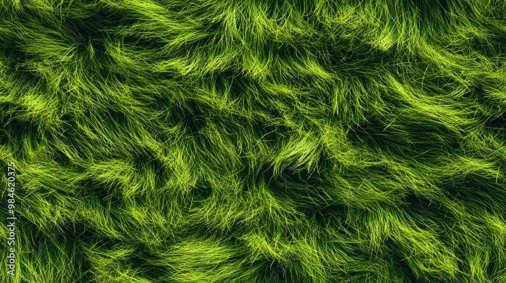 Obraz premium Vibrant green grass texture background