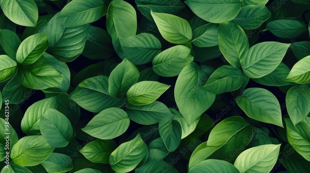 Seamless background of green leaves Seamless background of green leaves