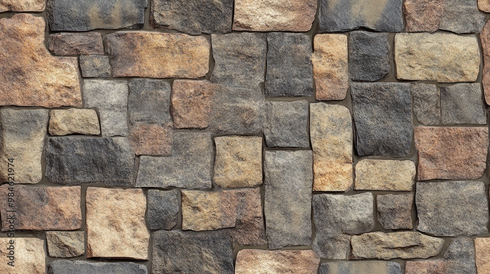 Seamless pattern texture of brick and stone wall Seamless pattern texture of brick and stone wall