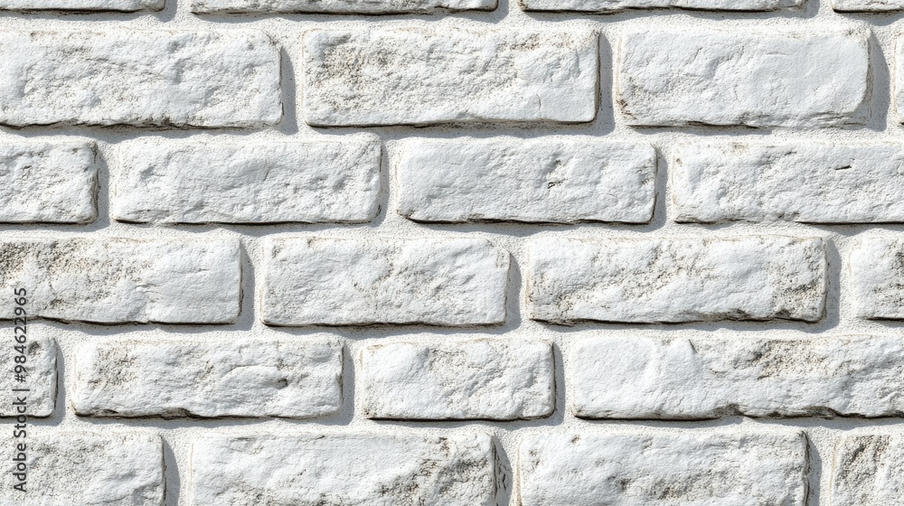 Fototapeta premium Seamless texture featuring a brick wall in white