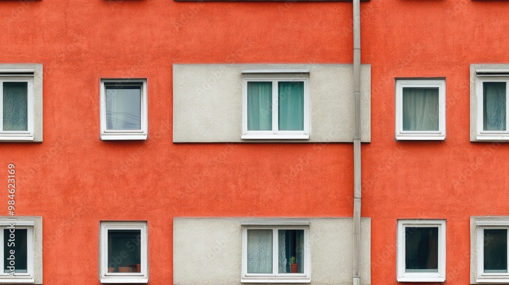 A textured wall of prefabricated houses featuring clay A textured wall of prefabricated houses featuring clay