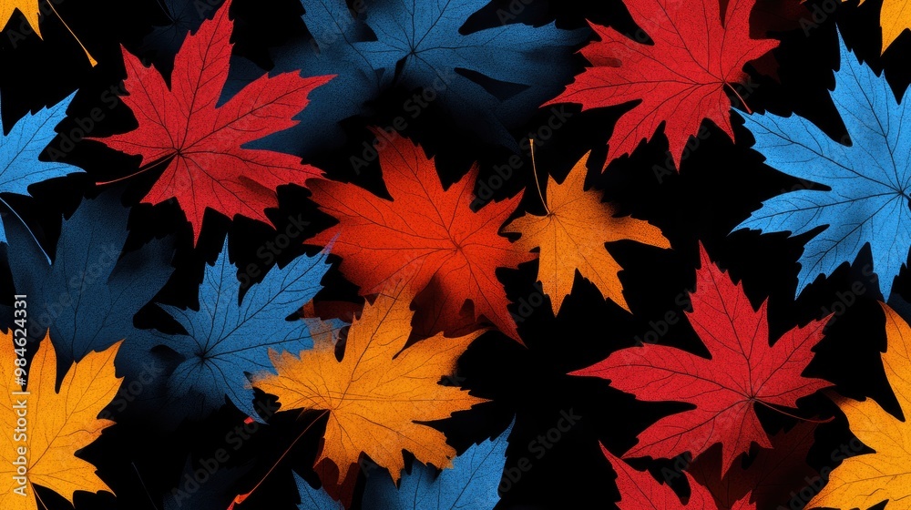 Inverted colors of maple leaves Inverted colors of maple leaves