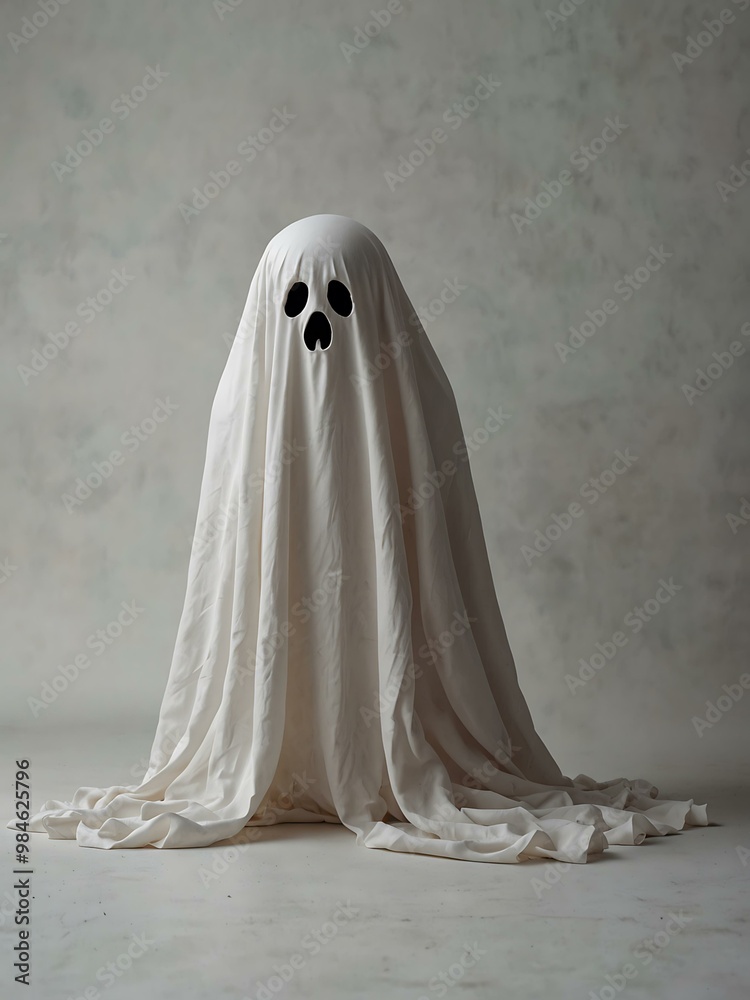 Scary Halloween ghost on a white background. Scary Halloween ghost on a white background.