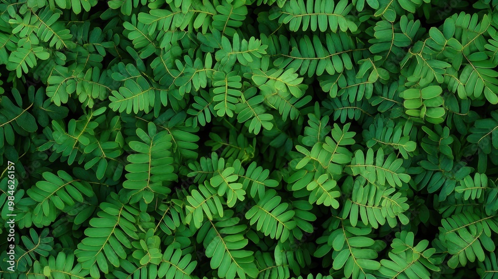 Top View of Mimosa Pudica or Sensitive Plant Seamless Background Top View of Mimosa Pudica or Sensitive Plant Seamless Background