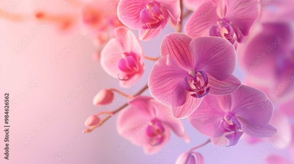 Pink Orchids in Bloom Pink Orchids in Bloom