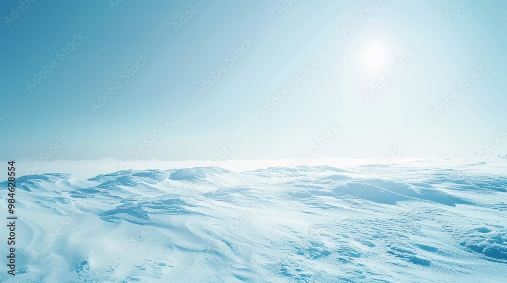 Snowy Landscape Under a Clear Sky