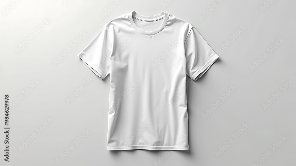 A t-shirt mockup on a plain white background offers a clean and minimalistic presentation, ideal for showcasing designs and graphics with clarity for marketing purposes. A t-shirt mockup on a plain white background offers a clean and minimalistic presentation, ideal for showcasing designs and graphics with clarity for marketing purposes.