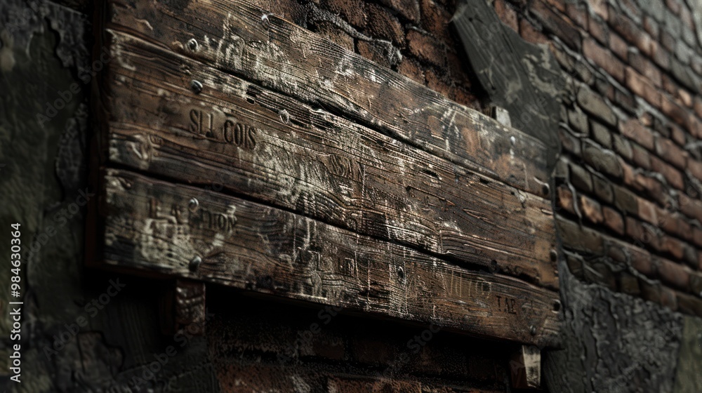 Weathered Wooden Sign