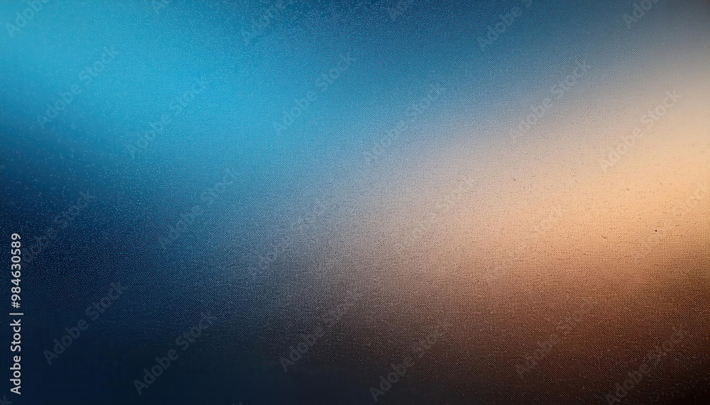 Serene Gradient of Dusk and Dawn. Soft Transition from Warm Orange Horizon to Calm Blue. Grainy Retro Noise Banner Texture Web Design Copy Space Poster Backdrop Serene Gradient of Dusk and Dawn. Soft Transition from Warm Orange Horizon to Calm Blue. Grainy Retro Noise Banner Texture Web Design Copy Space Poster Backdrop