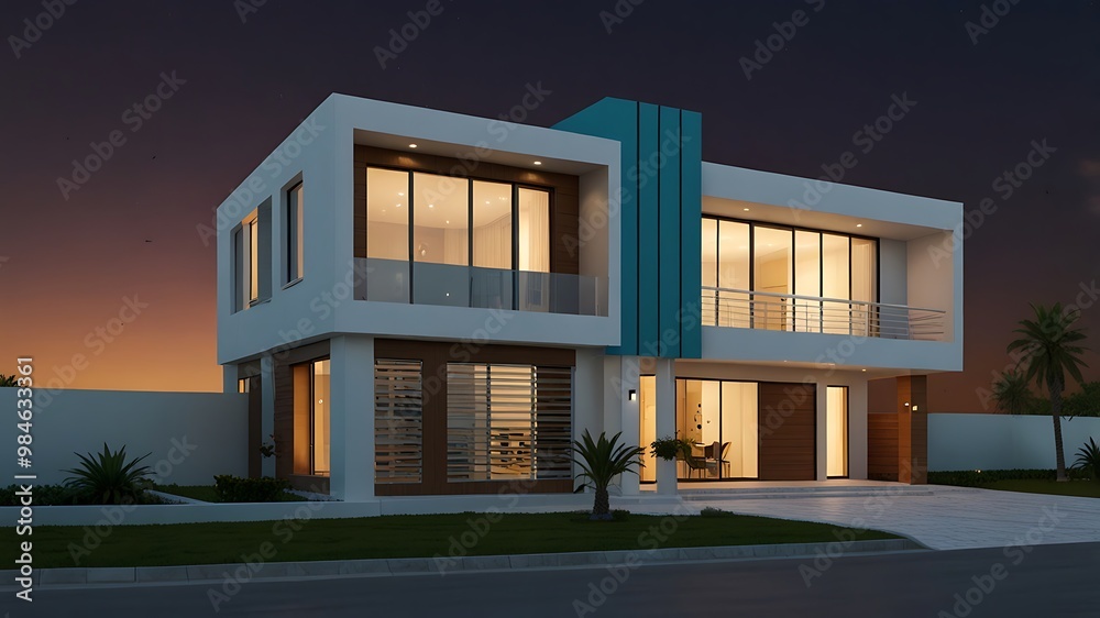 modern luxury two-story house residential design in kingdom of saudi arabia modern luxury two-story house residential design in kingdom of saudi arabia