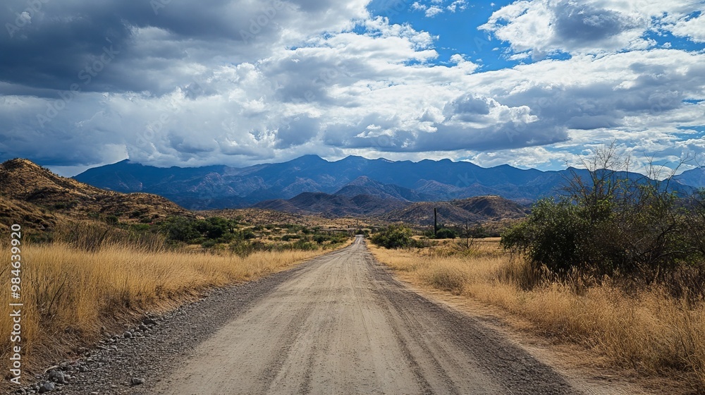 Fototapeta premium Mexican landscape with a winding road