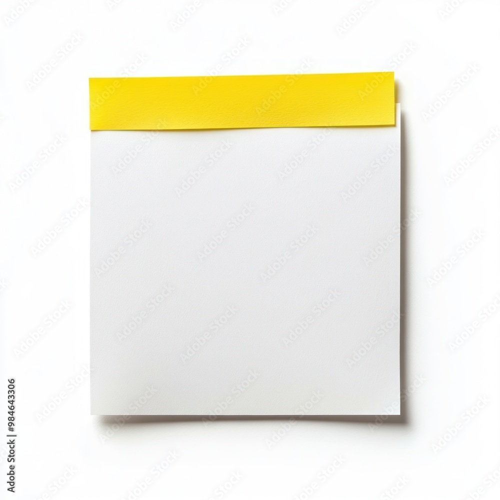 blank note paper with yellow tape blank note paper with yellow tape