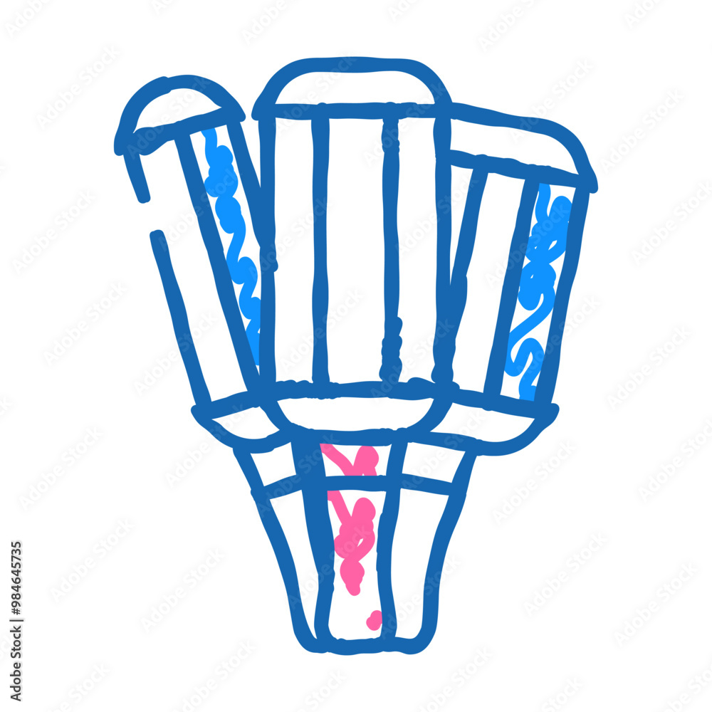 double-triple curling irons doodle icon sketch vector. double-triple curling irons sign. isolated symbol illustration double-triple curling irons doodle icon sketch vector. double-triple curling irons sign. isolated symbol illustration