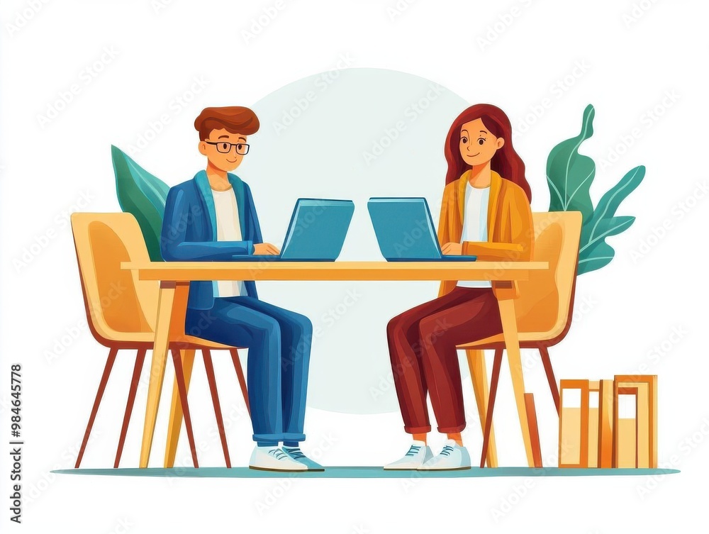 Education portal for unemployed, accessing career advancement resources, flat design illustration Education portal for unemployed, accessing career advancement resources, flat design illustration