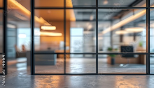 Blurred Abstract Office Interior Creating a Defocused Atmosphere for Business Concepts and Backdrops