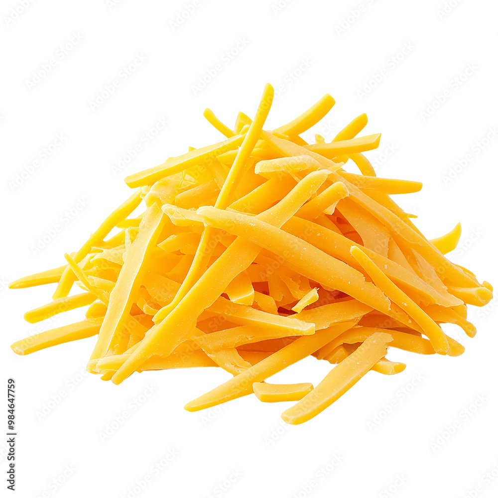 Shredded cheddar cheese slices, layered, cut out Shredded cheddar cheese slices, layered, cut out