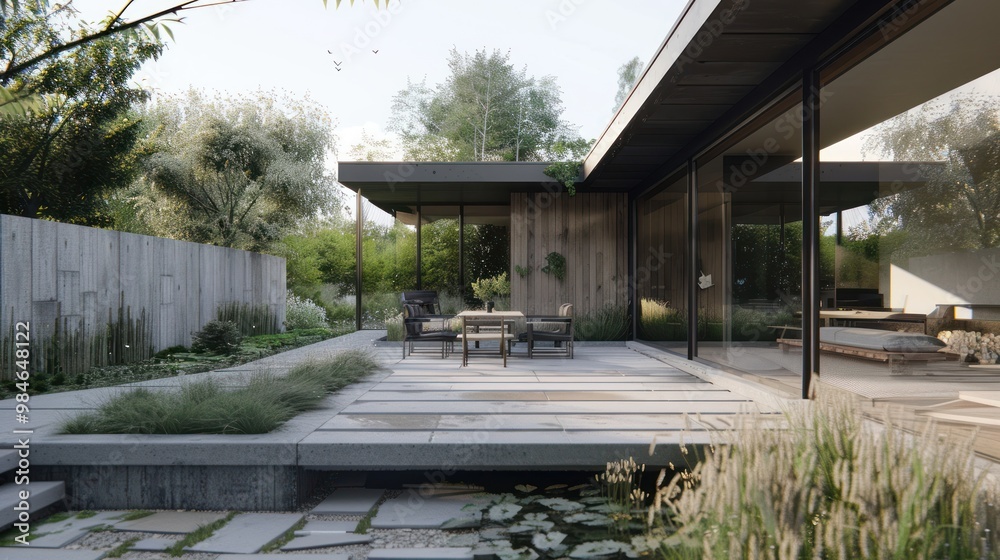 Modern Patio Design with Natural Greenery Modern Patio Design with Natural Greenery