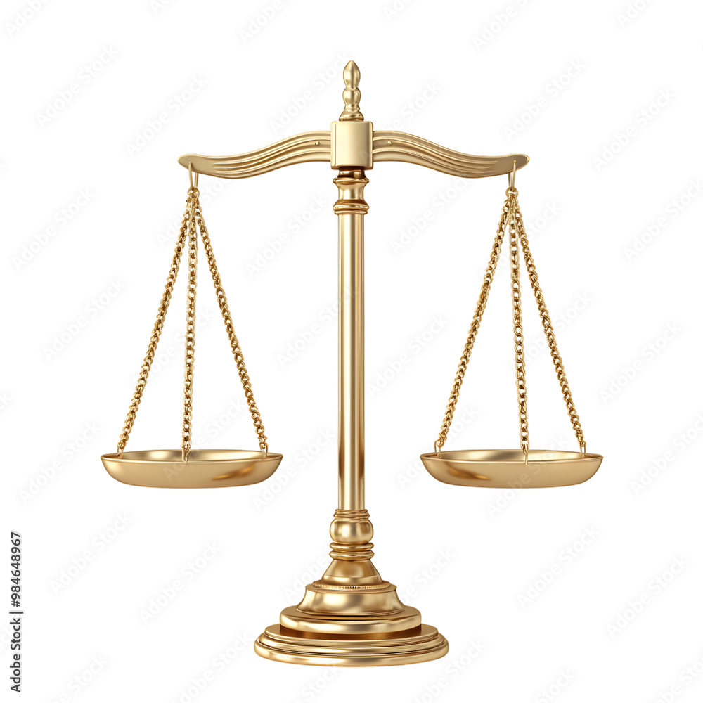 Golden Scales of Justice Symbol of Law Legal System Law Enforcement Golden Scales of Justice Symbol of Law Legal System Law Enforcement