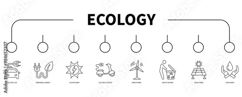 Ecology banner web icon vector illustration concept
