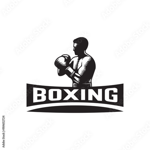 Creative Set Of Illustration Boxing Logo Design