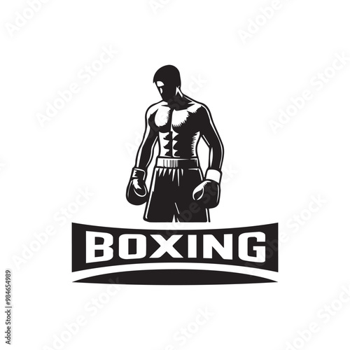 Creative Set Of Illustration Boxing Logo Design