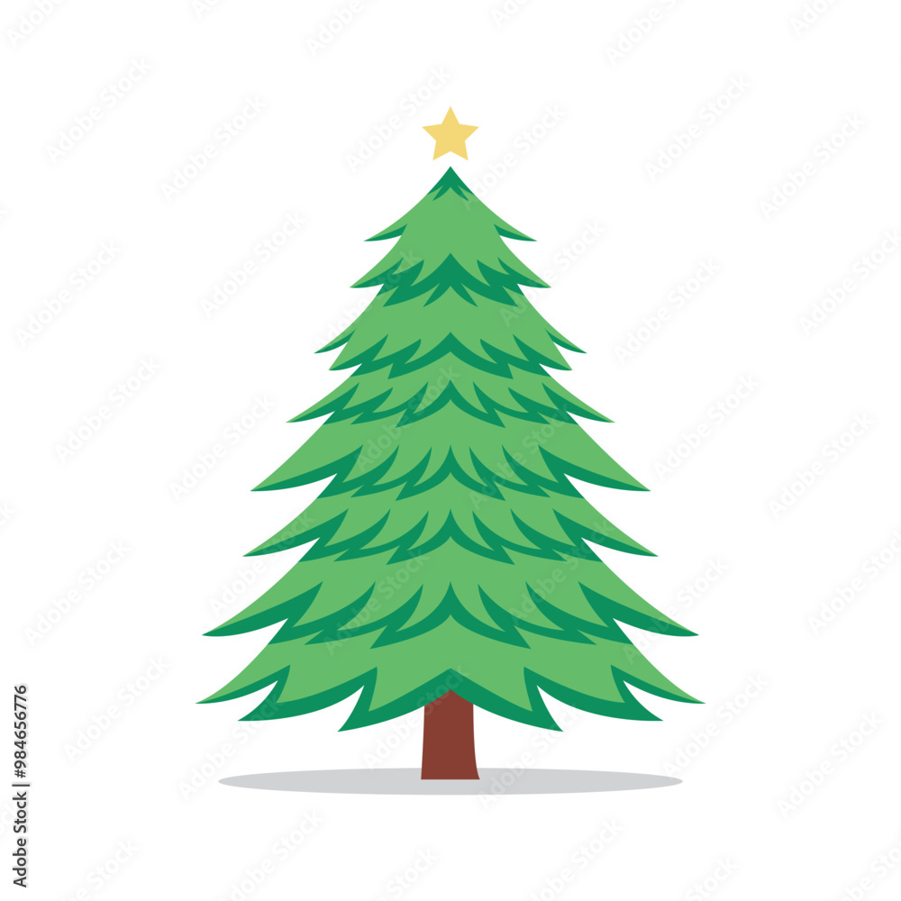 Christmas tree with a star on it illustration Christmas tree with a star on it illustration