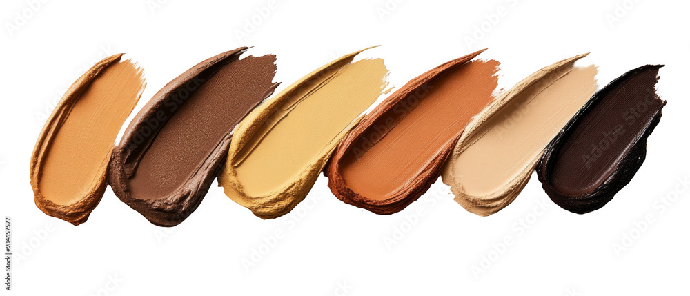 Makeup Texture Swatches, vibrant foundation, eyeshadow, brush strokes, detailed 3D effects. Makeup Texture Swatches, vibrant foundation, eyeshadow, brush strokes, detailed 3D effects.