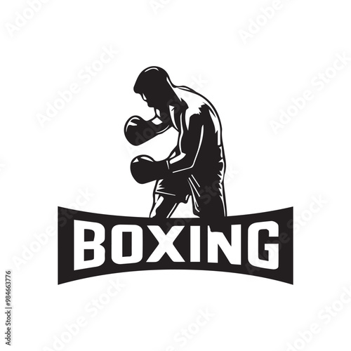 Creative Set Of Illustration Boxing Logo Design