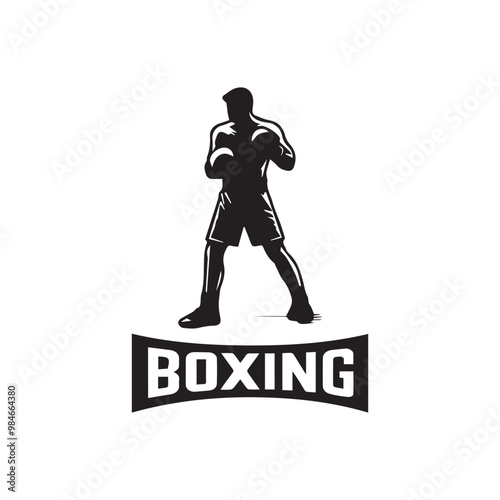 Creative Set Of Illustration Boxing Logo Design