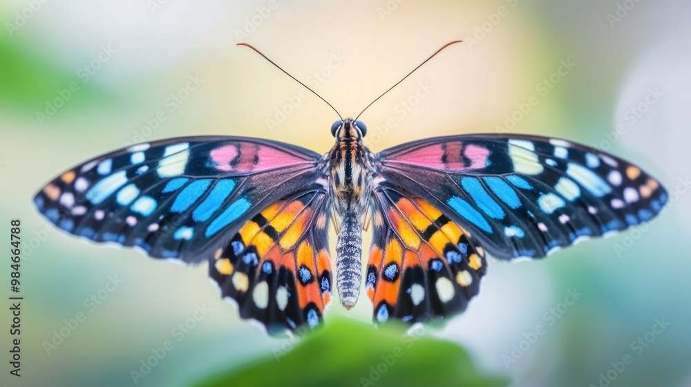 A vibrant butterfly with colorful wings, showcasing nature's beauty and diversity. A vibrant butterfly with colorful wings, showcasing nature's beauty and diversity.